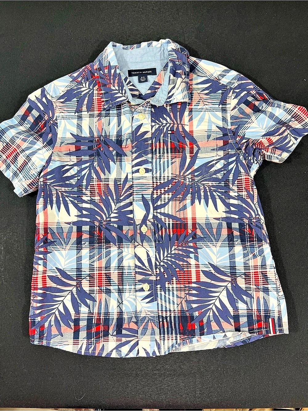 Tommy Hilfiger Kid’s Cotton Plaid Button Down Shirt